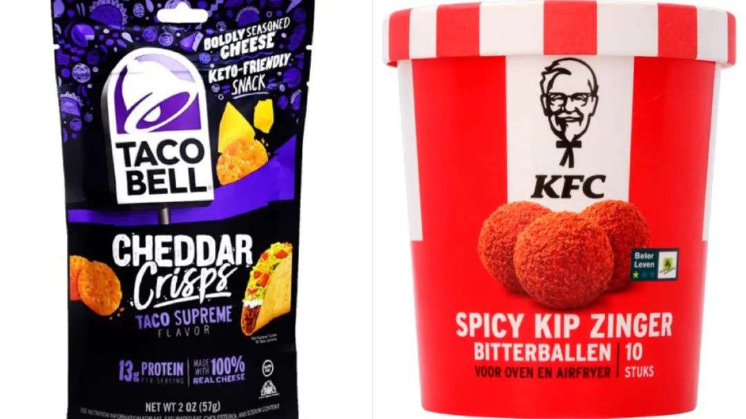 Taco Bell推出切達(dá)干酪薯片，KFC推出雞肉球 