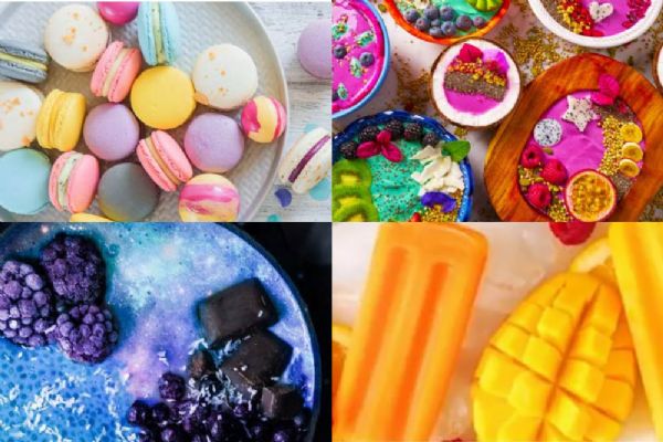 薰衣草、紫羅蘭、紫薯、葡萄、李子、藍莓、香芋、紫色山藥